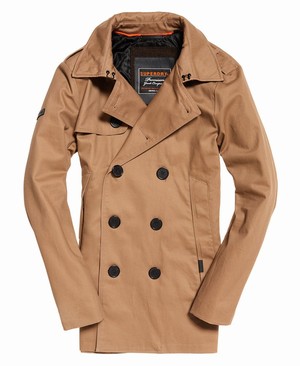 Superdry Remastered Rogue Trench Férfi Kabát Barna | VIWAD3517